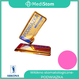 Wółkno stomatologiczne PODWIĄZKA, 3mmx10cm (różowy), ARKONA