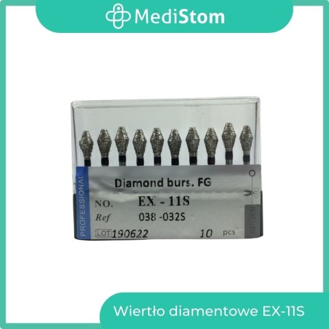 Wiertło Diamentowe EX-11S 038-032S; (czarne); 10 szt. Wiertło Diamentowe EX-11S 038-032S; (czarne); 10 szt.
