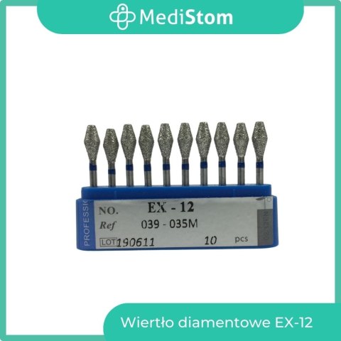 Wiertło Diamentowe EX-12 039-035M; (niebieskie); 10 szt. Wiertło Diamentowe EX-12 039-035M; (niebieskie); 10 szt.