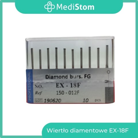Wiertło Diamentowe EX-18F 150-012F; (czerwone); 10 szt.