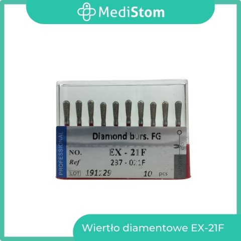 Wiertło Diamentowe EX-21F 237-021F; (czerwone); 10 szt. Wiertło Diamentowe EX-21F 237-021F; (czerwone); 10 szt.