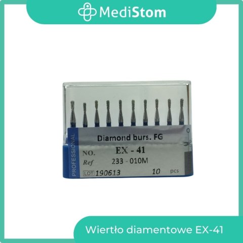 Wiertło Diamentowe EX-41 233-010M; (niebieskie); 10 szt. Wiertło Diamentowe EX-41 233-010M; (niebieskie); 10 szt.