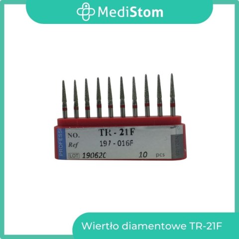 Wiertło Diamentowe TR-21F 197-016F; (czerwone); 10 szt. Wiertło Diamentowe TR-21F 197-016F; (czerwone); 10 szt.