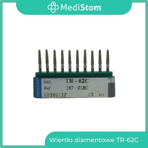 Wiertło Diamentowe TR-62C 197-018C; (zielone); 10 szt. Wiertło Diamentowe TR-62C 197-018C; (zielone); 10 szt.