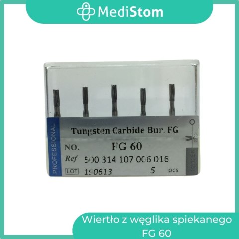 Wiertło z węglika spiekanego FG 60; 5 szt. Wiertło z węglika spiekanego FG 60; 5 szt.