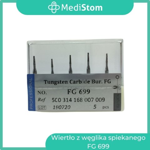 Wiertło z węglika spiekanego FG 699; 5 szt. Wiertło z węglika spiekanego FG 699; 5 szt.