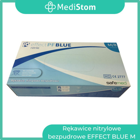 Rękawice nitrylowe bezpudrowe EFFECT BLUE rozmiar M Rękawice nitrylowe bezpudrowe EFFECT BLUE rozmiar M