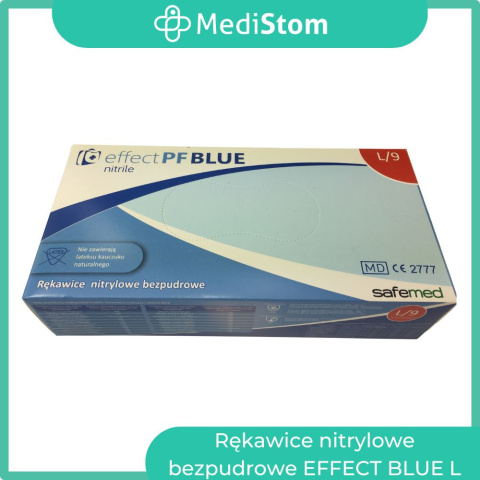 Rękawice nitrylowe bezpudrowe EFFECT BLUE rozmiar L Rękawice nitrylowe bezpudrowe EFFECT BLUE rozmiar L