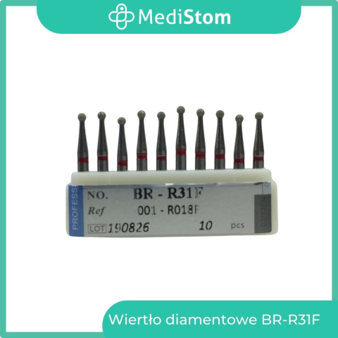 Wiertło Diamentowe BR-R31F 001-R018F; (czerwone); 10 szt.