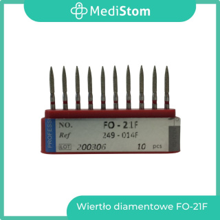 Wiertło Diamentowe FO-21F 249-014F; (czerwone); 10 szt.
