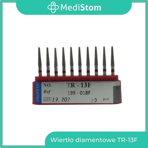 Wiertło Diamentowe TR-13F 199-018F; (czerwone); 10 szt. Wiertło Diamentowe TR-13F 199-018F; (czerwone); 10 szt.
