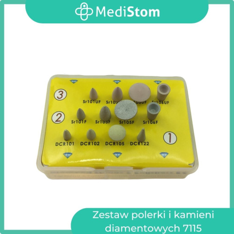 Zestaw narzędzi do polerownia kompozytu 7115 Zestaw narzędzi do polerownia kompozytu 7115