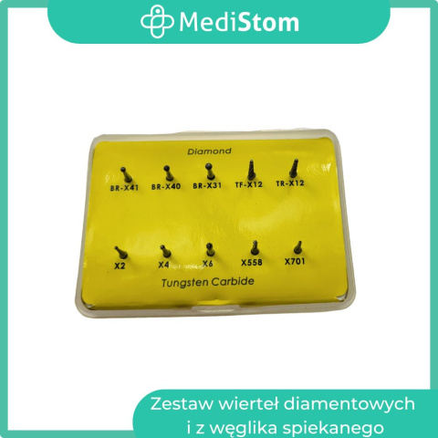 Zestaw wierteł diamentowych i z węglika spiekanego Zestaw wierteł diamentowych i z węglika spiekanego