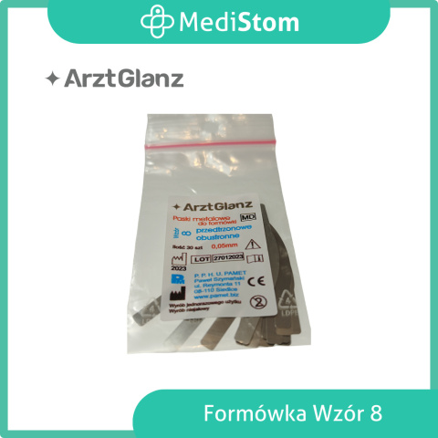 Paski do formówek profilowane Arzt Glanz przedtrzonowe obustronne wzór 8 Paski do formówek profilowane Arzt Glanz przedtrzonowe obustronne wzór 8