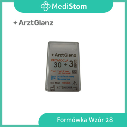 Paski do formówek tłoczone Arzt Glanz przedtrzonowe obustronne wzór 28