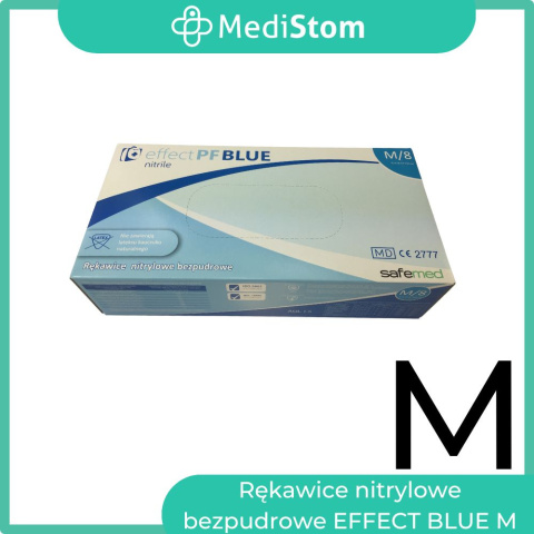 Rękawice nitrylowe bezpudrowe EFFECT BLUE rozmiar M Rękawice nitrylowe bezpudrowe EFFECT BLUE rozmiar M