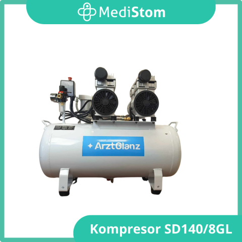 Kompresor Stomatologiczny 65litrów / 330l/min z osuszaczem model:SD140/8GL Kompresor Stomatologiczny 65litrów / 330l/min z osuszaczem model:SD140/8GL